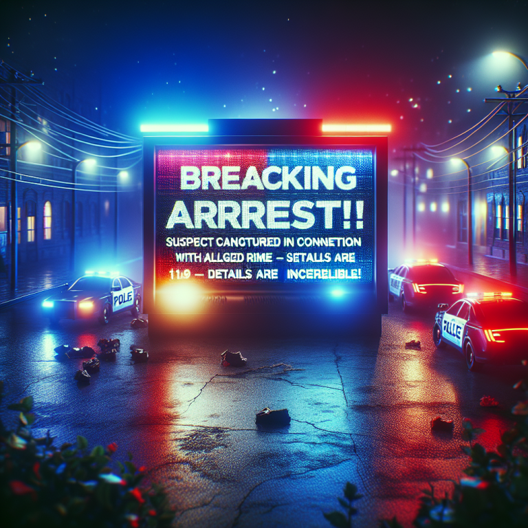 🚨 BREAKING NEWS: Shocking Arrest! [Suspect's Name] Captured in Connection with [Alleged Crime] – You Won't Believe the Details! 🔥
