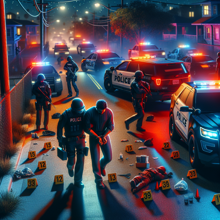 <p><strong>Unfolding Drama: Community on High Alert as Suspect is Captured Amid Heightened Police Action!</strong></p>